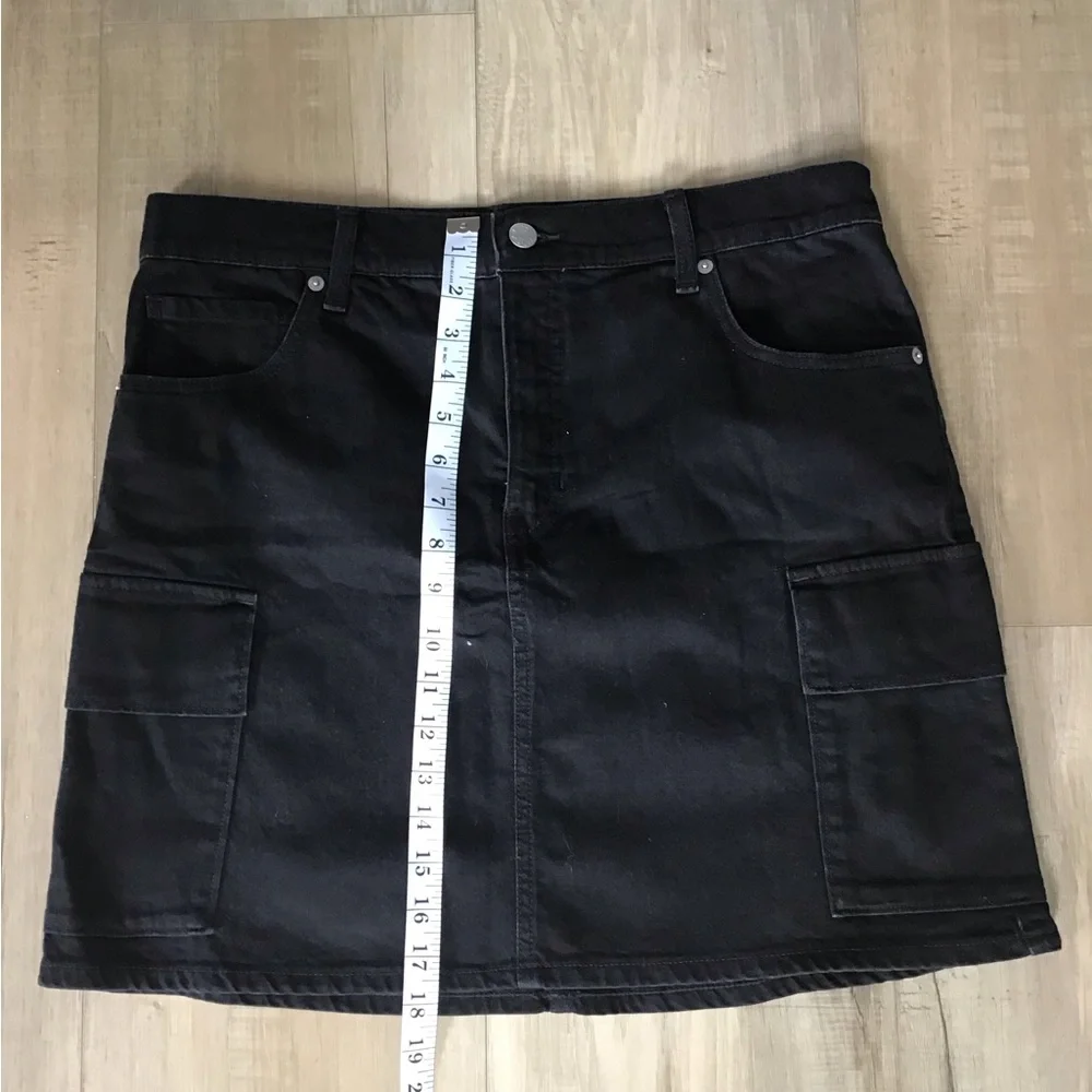 Banana Republic Denim‎ Mini Skirt Women Size 12 Black Pockets Casual Cargo NWT